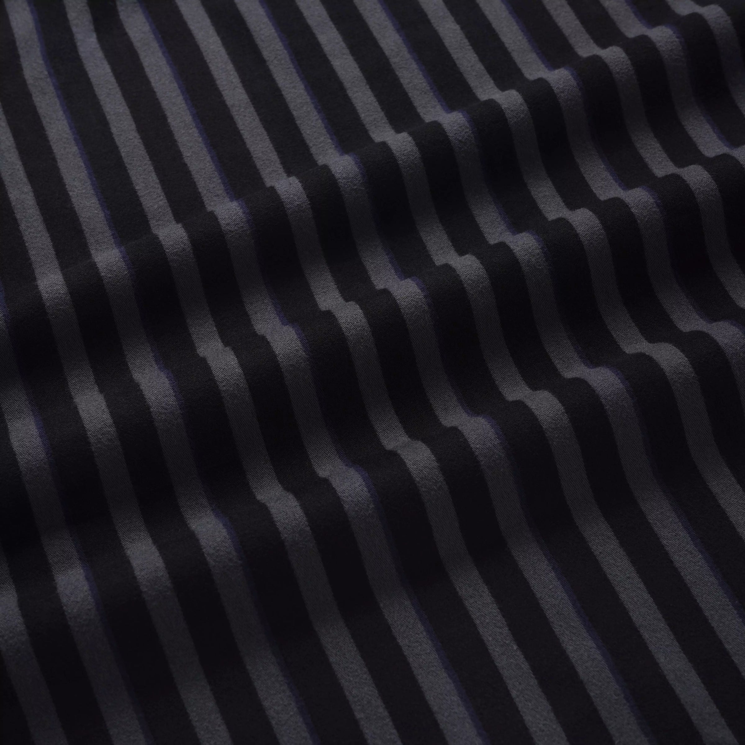 Grey & Black Slim Fit Smart Casual Tonal Barre Stripe Shirt