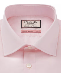 Pale Pink Classic Fit Cotton Satin Formal Shirt