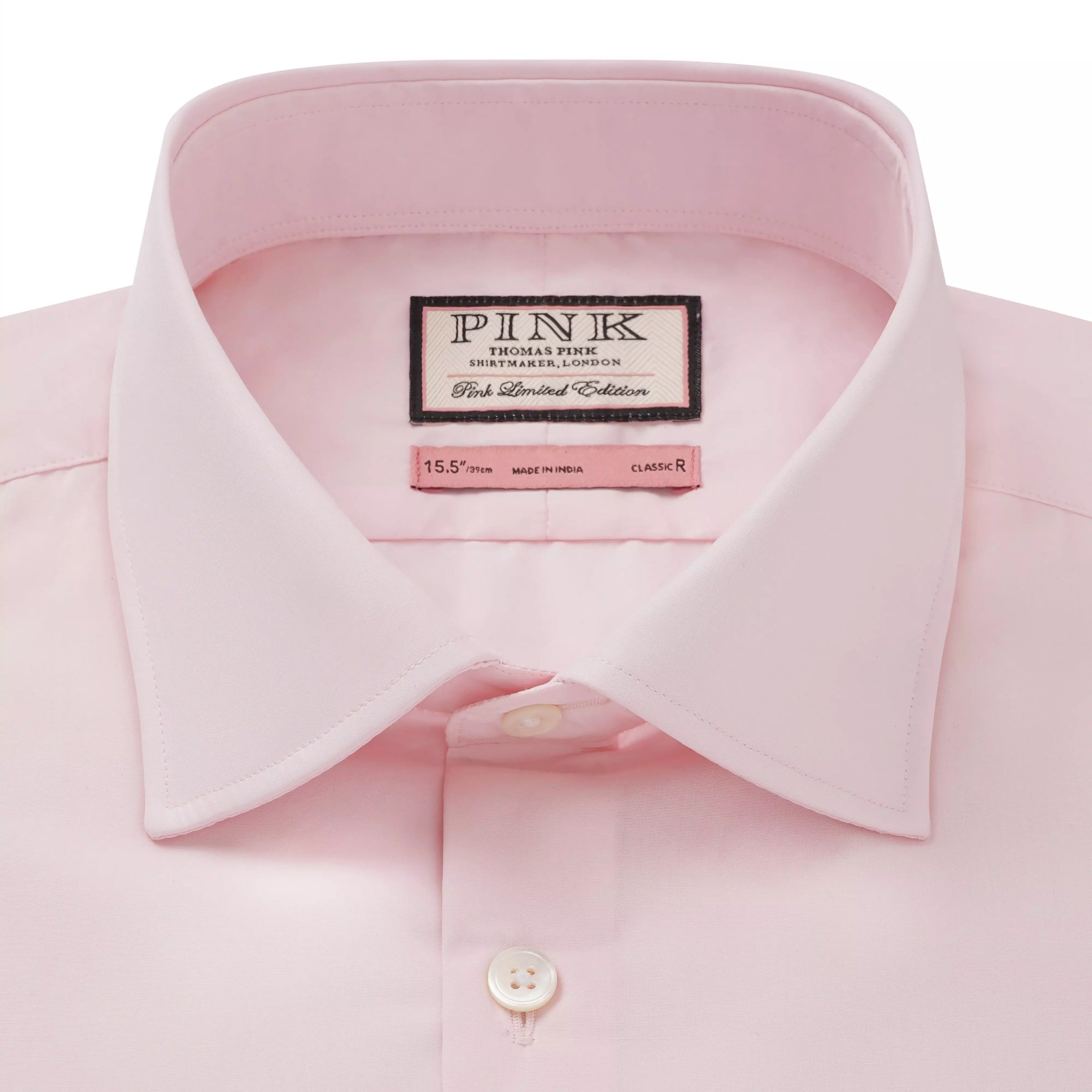 Pale Pink Classic Fit Cotton Satin Formal Shirt