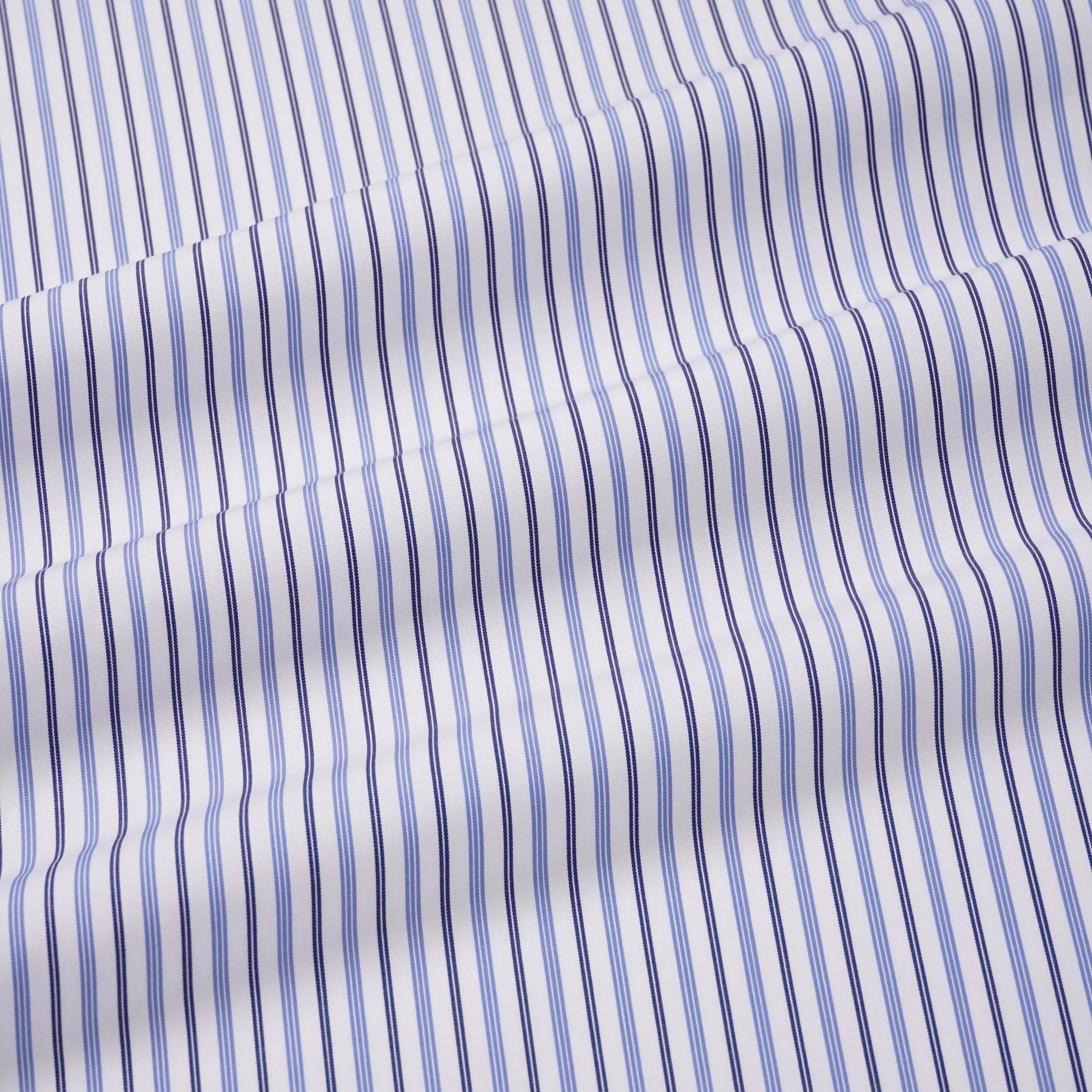 White & Blue Tailored Fit Regent Track Stripe Formal Shirt