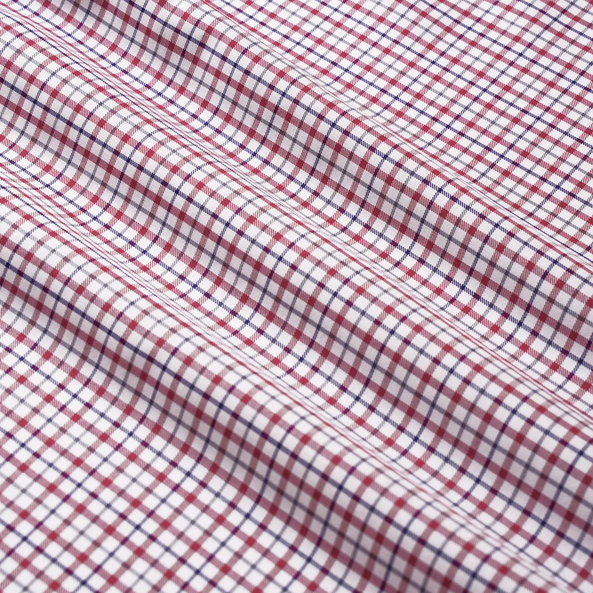 White & Multicolour Slim Fit Smart Casual Twill Window Check Shirt
