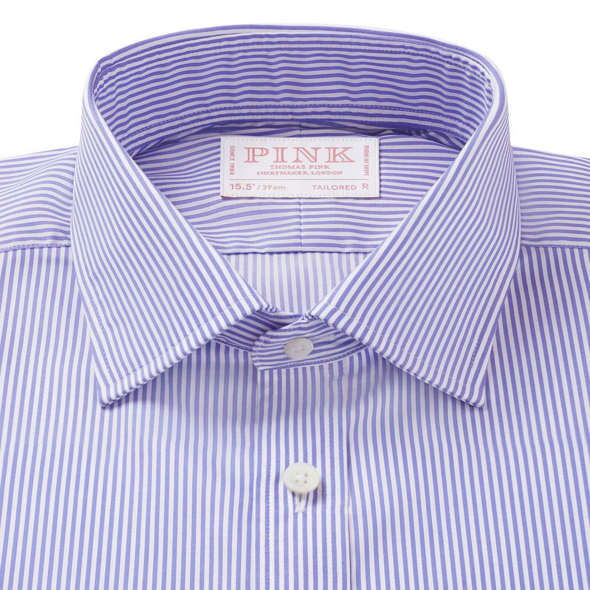 Blue & Navy Slim Fit Bengal Twill Stripe Formal Shirt
