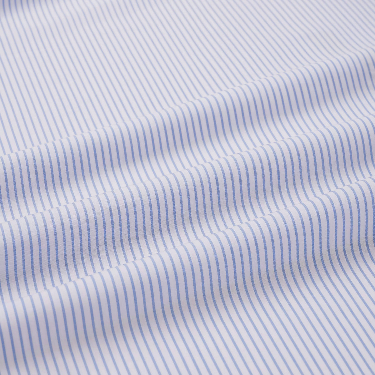 Blue & White Tailored Fit Panama Medium Stripe Formal Shirt