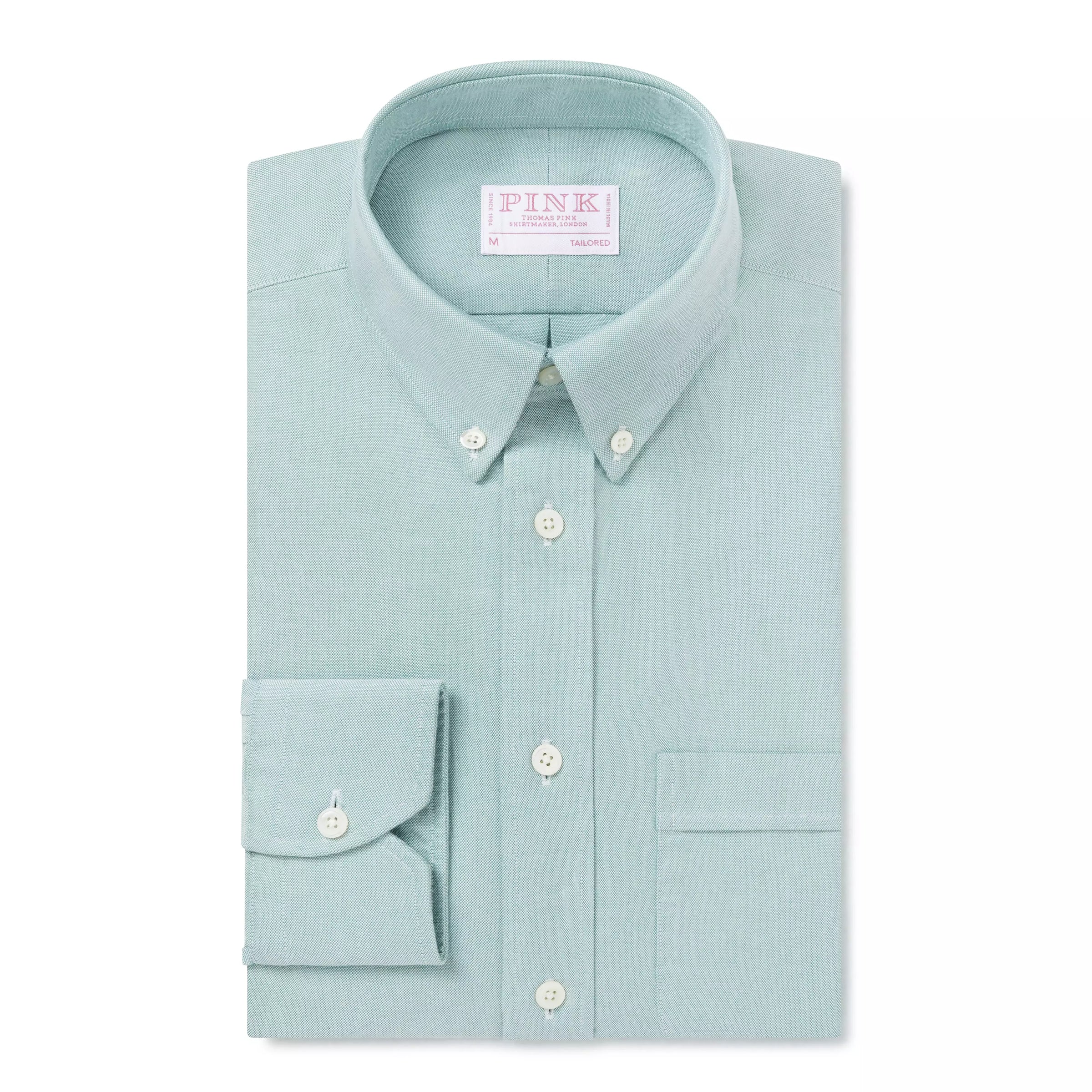 Teal Green Tailored Fit Button Down Smart Casual American Oxford Shirt